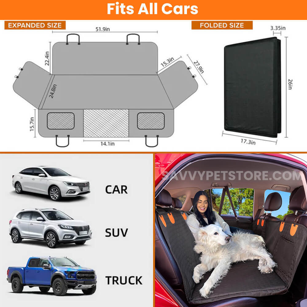 SavvyPet™ - Hard Bottom Car Seat Cover