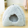 Fluffy Plush Cave Cat Bed