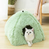 Fluffy Plush Cave Cat Bed